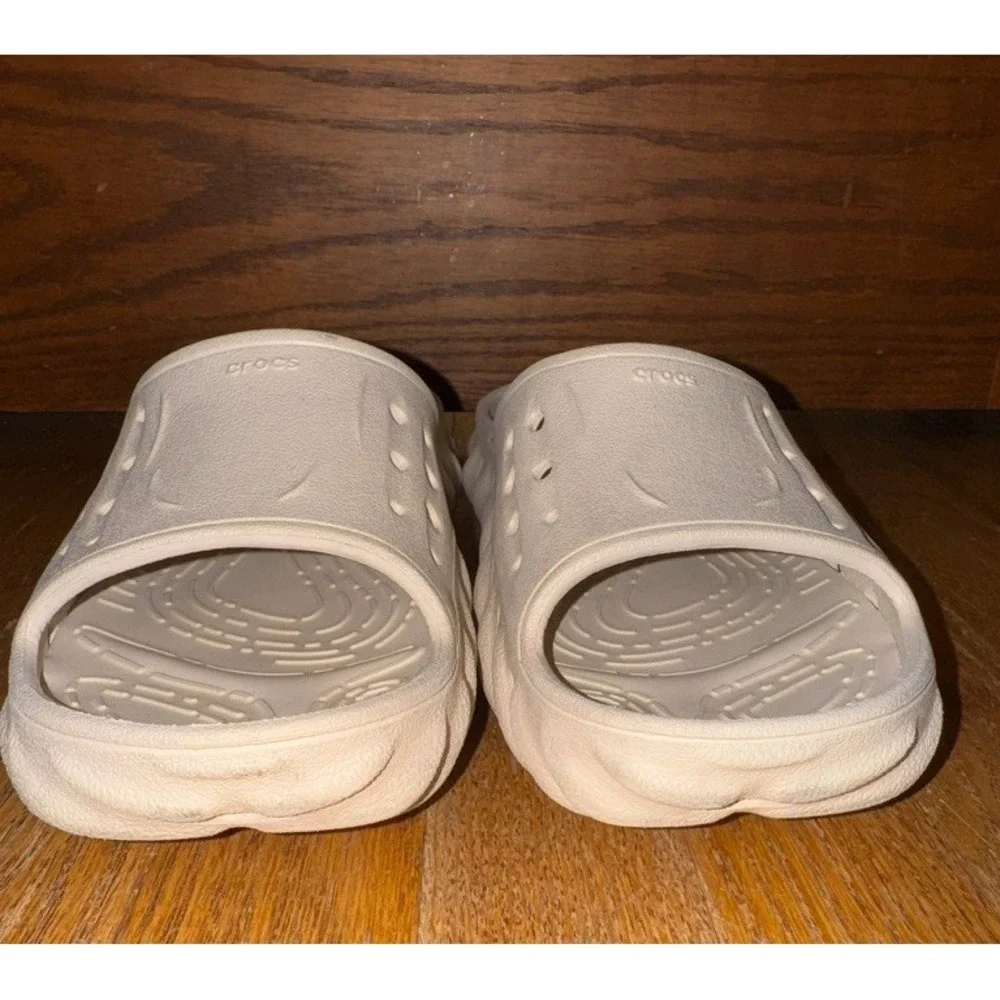 Crocs Echo Slide cream ivory Mens 5 Womens 7 Sandals slip on comfort shoe